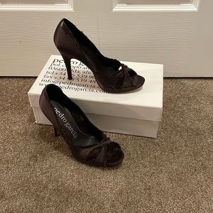 Pedro Garcia brown satin shoe